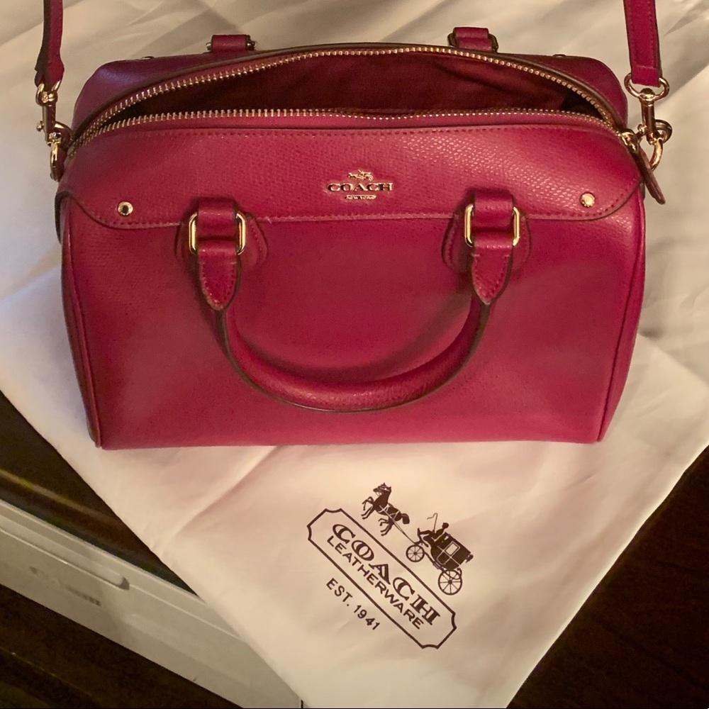 COACH Fuchsia Pink Mini Bennett Satchel